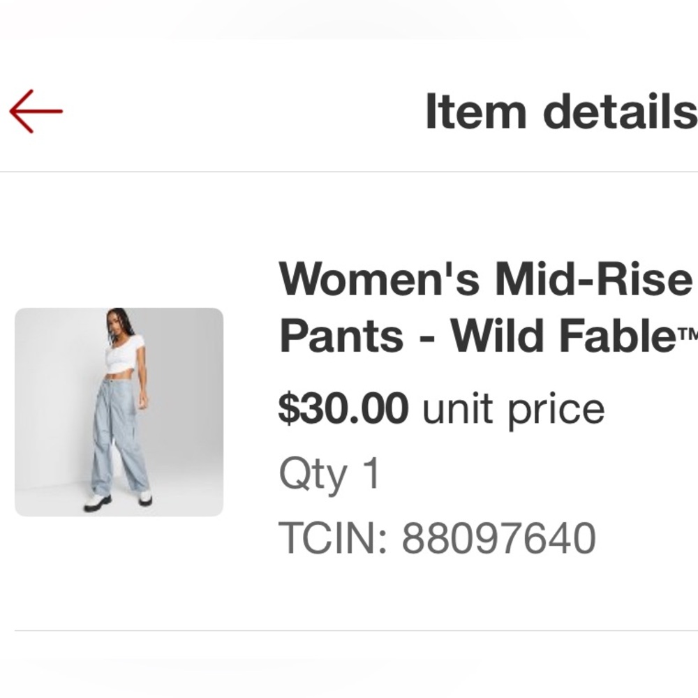 Wild Fable Women's Gray Parachute Pants